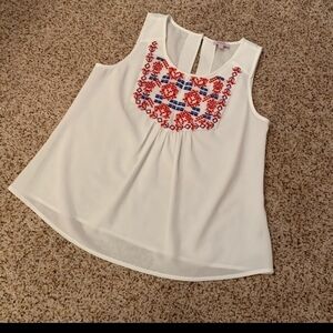 Pixley for Stitchfix Sleeveless Embroidered Top
